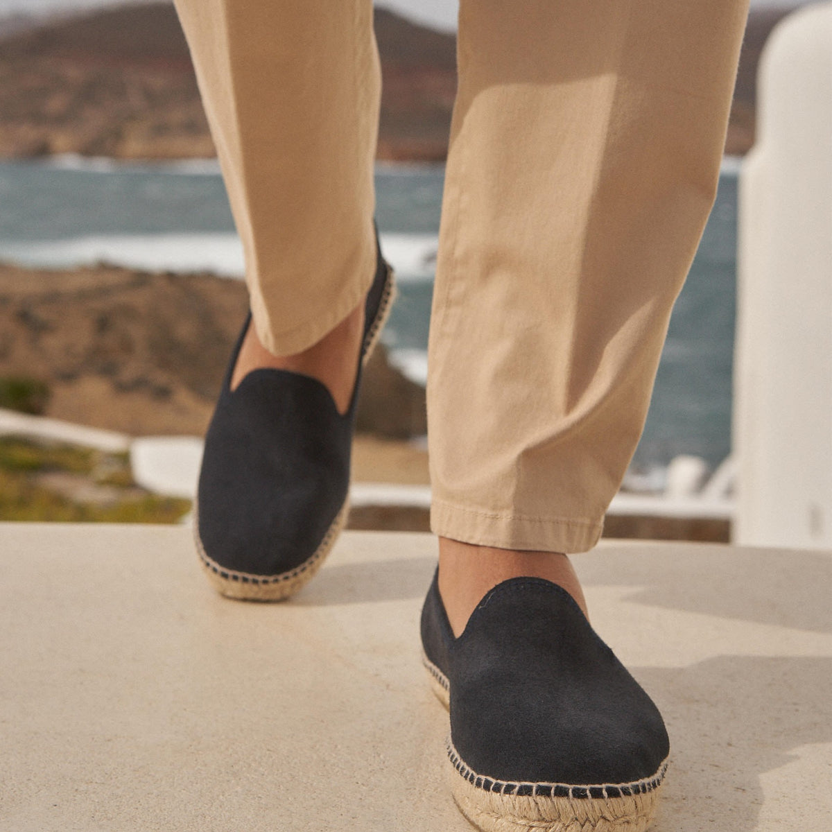 Blue Espadrilles Men | Suede | Manebí