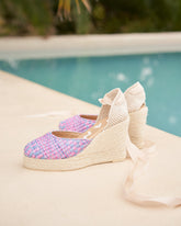 Raffia Pattern Wedge Espadrilles |
