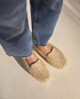 Raffia Stripes Double Sole Espadrilles |