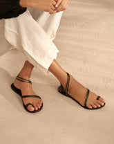 Francesca Leather Toe-Ring Sandals |