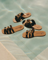 Eva And Calf Hair Three Bands Sandals |