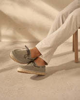 Suede Boat-Shoes Espadrilles |