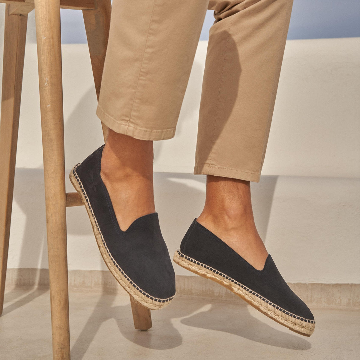 Blue Espadrilles Men | Suede | Manebí