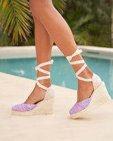 Raffia Pattern Wedge Espadrilles |