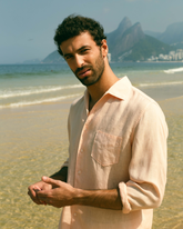 Camicia Panama In Lino Tinto Capo |
