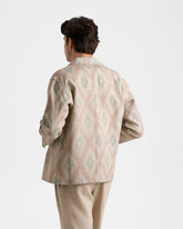 Linen With Embroidery Navajo Print Overjacket |