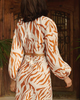 Printed Linen Antigua Top |