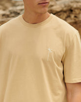 Jersey L. A. T-Shirt - Sand Matching Palm And Back Logo Embroidery | 