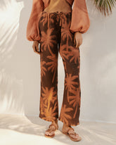 Printed Linen Belem Trousers - Women’s Clothing | 