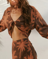 Printed Linen Antigua Top |