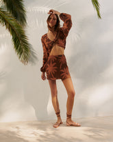 Printed Linen Antigua Top |