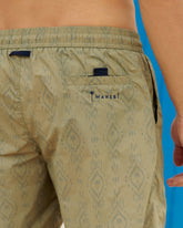 Printed Ikat With Palm Swim Shorts |