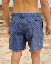 Printed Sketched Waves Swim Shorts |