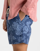 Stone Washed Printed Nylon Swim Shorts |