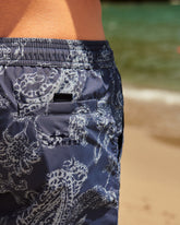 Stone Washed Printed Nylon Swim Shorts |