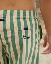 Printed Macro Stripes Swim Shorts |