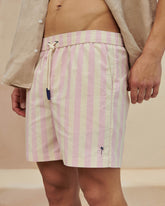 Printed Macro Stripes Swim Shorts |