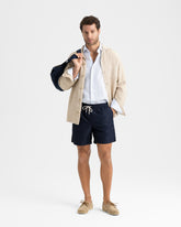 Recycled Polyester and Linen Blend<br />Swim Shorts |