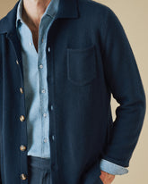 Giacca Camicia in Cashmere Caramel |