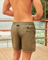 Recycled Polyester And Linen Blend Swim Shorts |
