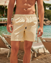 Recycled Polyester And Linen Blend Swim Shorts |