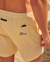 Recycled Polyester And Linen Blend Swim Shorts |