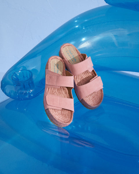 Buy Natori Bay Suede Sandal - Pink At 71% Off