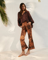 Printed Linen<br />Salamanca Trousers - Women’s Clothing | 