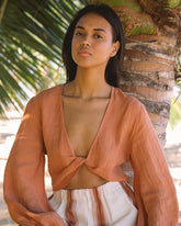 Linen Gauze Antigua Top |