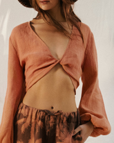 Linen Gauze Antigua Top |