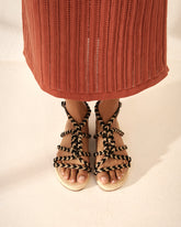 Jute Tie-Up Rope Sandals |