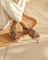 Jute Tie-Up Rope Sandals |