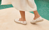 Woven Canvas Flat Espadrilles - Women’s Shoes | 