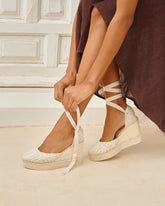 Cotton Crochet<br />Wedge Espadrilles - Women's Bestselling Shoes | 