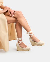 Cotton Crochet Wedge Espadrilles |