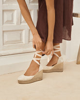 Cotton Crochet Wedge Espadrilles |
