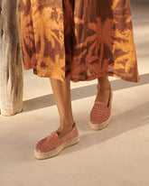Raffia Stripes Double Sole Espadrilles - Women’s New Shoes | 