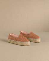 Raffia Stripes Double Sole Espadrilles |
