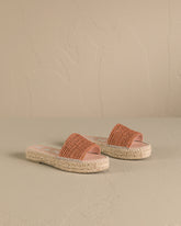 Sandali a Fascia in Raffia |