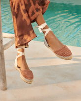 Raffia Stripes Flat Valenciana Espadrilles - Women’s New Shoes | 