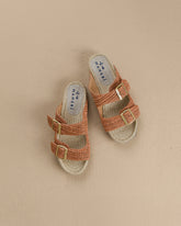 Raffia Stripes Nordic Sandals |