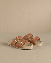 Raffia Stripes Nordic Sandals |