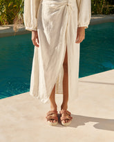 Raffia Stripes Nordic Sandals |