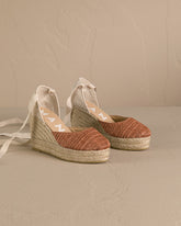 Raffia Stripes Wedge Espadrilles - Women’s New Shoes | 