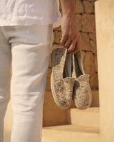 Raw Woven Silk And Cotton Espadrilles |