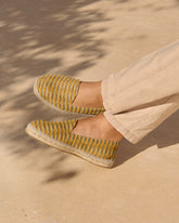 Espadrillas a Righe in Rafia Intrecciata |