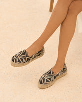 Raffia Pattern Double Sole Espadrilles |