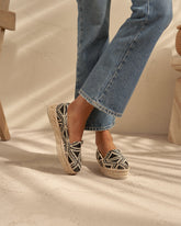 Raffia Pattern Double Sole Espadrilles |