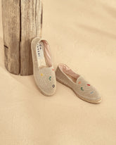 Organic Hemp With Embroidery Flat Espadrilles |
