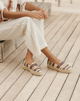 Raffia Stripes Double Sole Espadrilles |